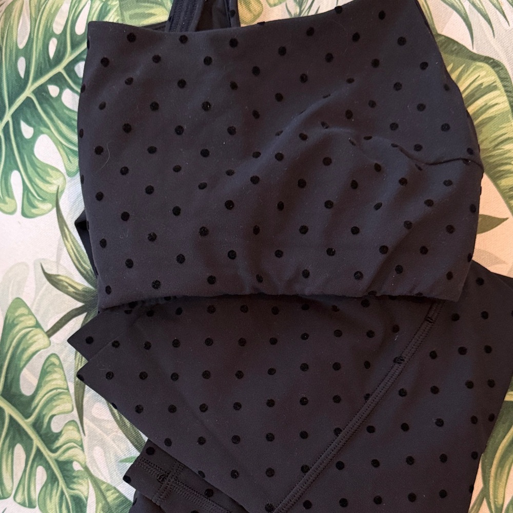 lululemon athletica Black Polka Dot Leggings